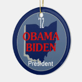 Obama Biden OHIO Keramikornament (Links)