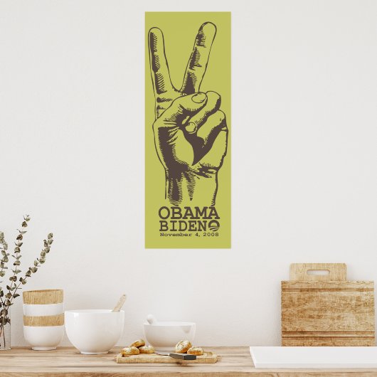 Obama Biden Peace Print Poster (Küche)