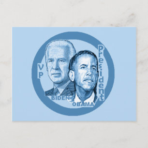 Obama Biden Postcard Postkarte