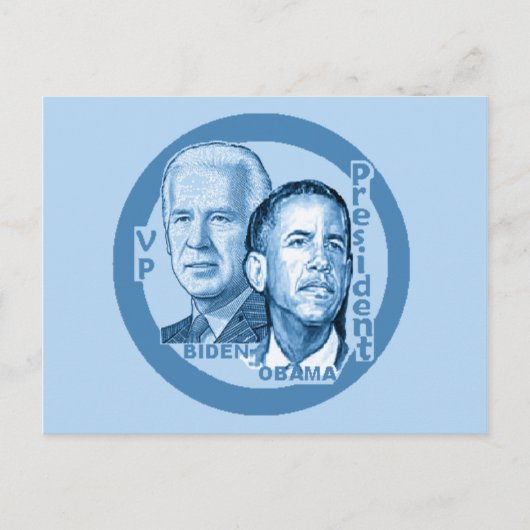 Obama Biden Postcard Postkarte (Vorderseite)