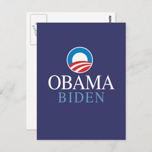 Obama Biden Postkarte (Vorne/Hinten)