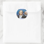 Obama Biden Runder Aufkleber (Tasche)
