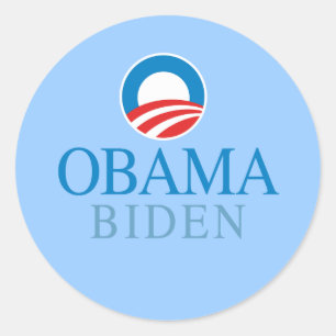 Obama Biden Runder Aufkleber