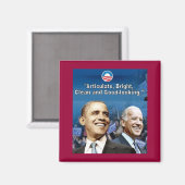 Obama Biden Square Magnet (Vorderseite/Rückseite)