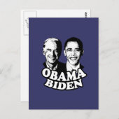 Obama Biden T - Shirt Postkarte (Vorne/Hinten)
