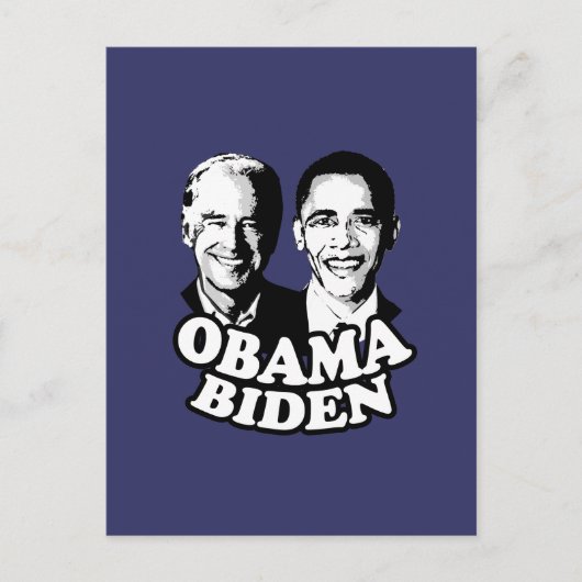 Obama Biden T - Shirt Postkarte (Vorderseite)