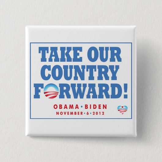 Obama-Biden TOCF u. Abstimmungs-Button Button (Vorderseite)
