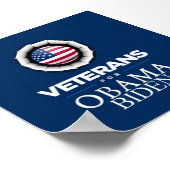 Obama Biden VETERANS Poster (Ecke)