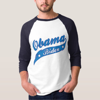 Obama Biden Vintage Swoosh Blaues Grafik-Shirt T-Shirt