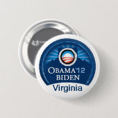 Obama Biden VIRGINIA Button (Vorne & Hinten)
