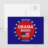 Obama Biden Vote Postcard Postkarte (Vorne/Hinten)
