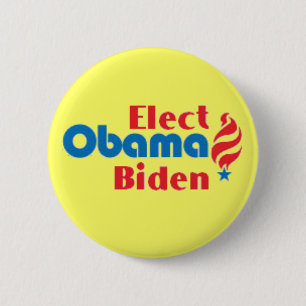 Obama Biden wählen Knopf Button