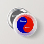 Obama ~ Biden Yin Yang Button (Vorne & Hinten)