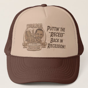 Obama-Bier-Antirezessions-Gang Truckerkappe