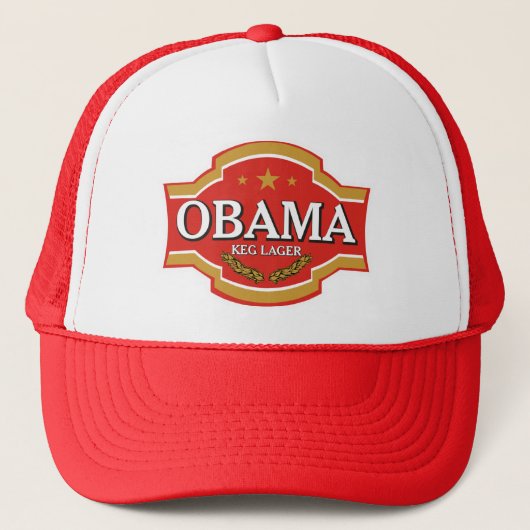 Obama-Bier-Hut Truckerkappe (Vorderseite)