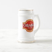 Obama-Bier Stein Bierglas (VorderseiteRechts)