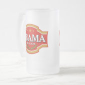 Obama-Bier-Tasse Mattglas Bierglas (Vorderseite Links)
