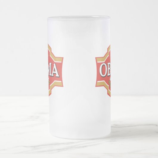 Obama-Bier-Tasse Mattglas Bierglas (Mittel)
