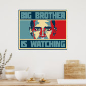 Obama Big Brother beobachtet Poster (Küche)