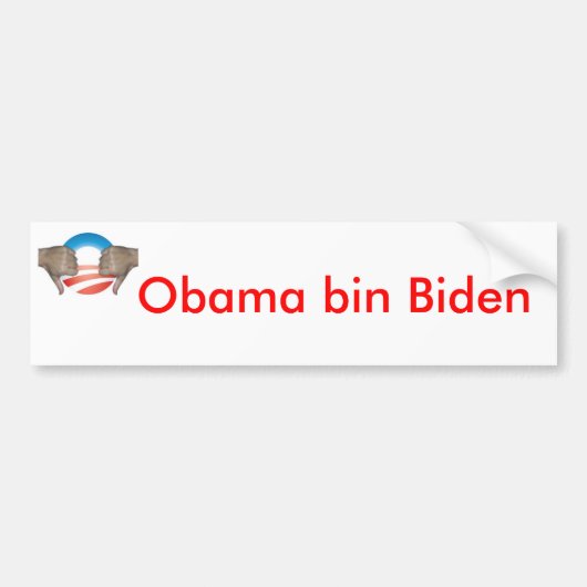 Obama-bin Biden greift unten ab Autoaufkleber (Vorne)