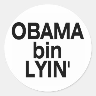 Obama-bin Lyin Runder Aufkleber
