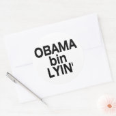Obama bin Lyin' Runder Aufkleber (Umschlag)