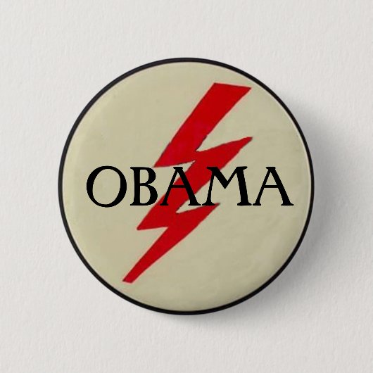 OBAMA-Blitz-Bolzen-Knopf Button (Vorderseite)