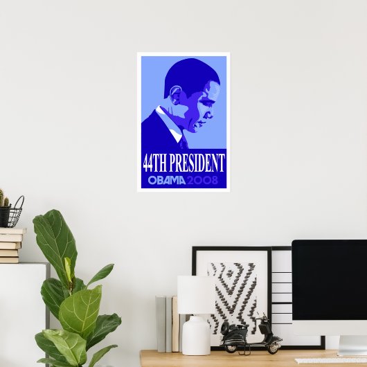 Obama Blue 44. Präsident Poster 3 (Heimbüro)