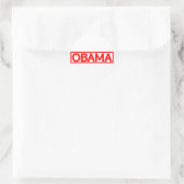 Obama-Briefmarke Runder Aufkleber (Tasche)