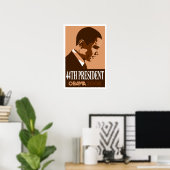Obama Brown 44. Präsident Poster 3 (Heimbüro)