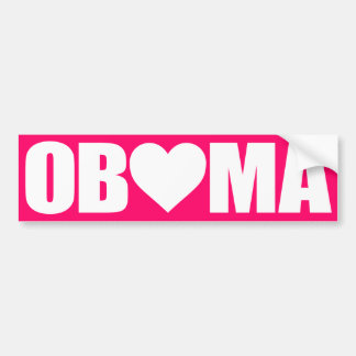 ""OBAMA" BUCHSTABIERT MIT HERZEN " AUTOAUFKLEBER