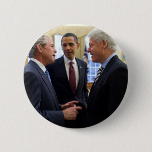 Obama Bush und Clinton Button