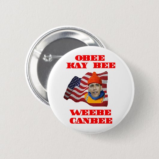 Obama Button (Vorne & Hinten)