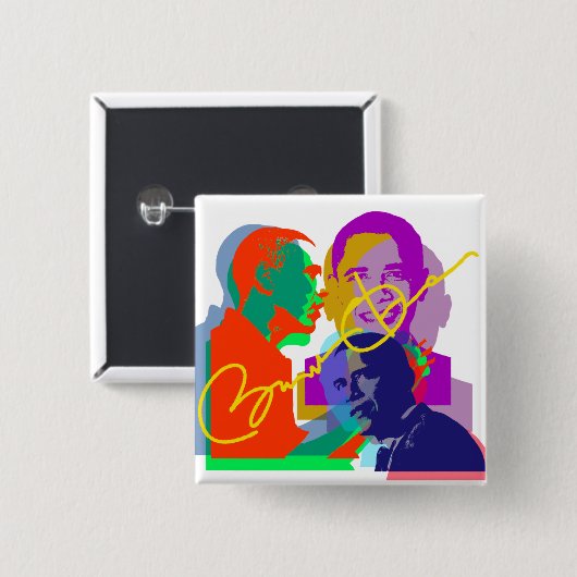 Obama Button (Vorne & Hinten)