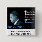 OBAMA-BUTTONE BUTTON (Vorderseite)