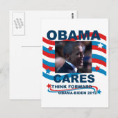 Obama Cares Postkarte (Vorne/Hinten)