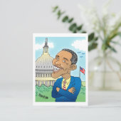 OBAMA CARTOON POST CARDS POSTKARTE (Stehend Vorderseite)