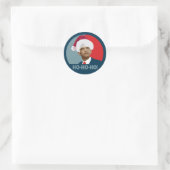 Obama Christmas Ho Ho Ho Ho Runder Aufkleber (Tasche)
