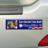 Obama/Clinton '08 Autoaufkleber (Auf Auto)