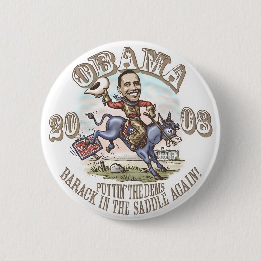 Obama-Cowboy 2008 Button (Vorderseite)