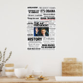 Obama: Das 44. Headline Collage Poster von Präside (Küche)