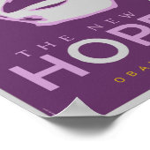 Obama - das Lila und goldene Poster der neuen Hoff (Ecke)