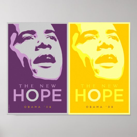 Obama - das Lila und goldene Poster der neuen Hoff (Vorne)