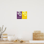 Obama - das Lila und goldene Poster der neuen Hoff (Küche)