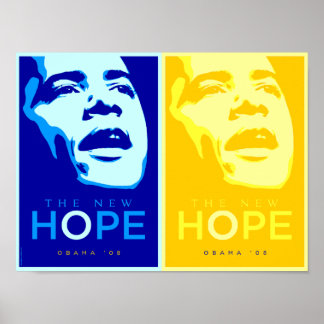 Obama - Das neue Hope Blue & Gold Poster
