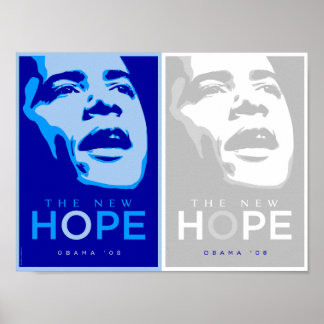 Obama - Das neue Hope Blue & White Poster