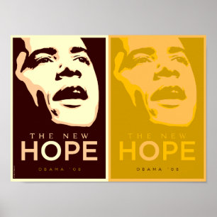 Obama das neue Hope Brown & Gold Poster