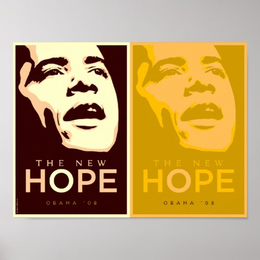 Obama das neue Hope Brown & Gold Poster (Vorne)