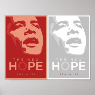 Obama - Das neue Hope Red & White Poster