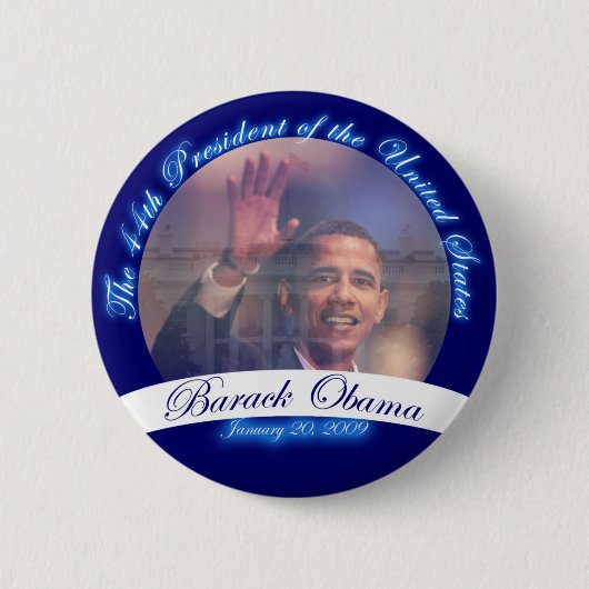Obama: Der 44. Präsident Inauguration Button (Vorderseite)